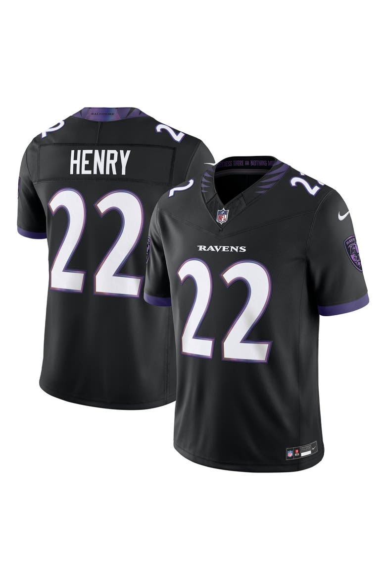 Men's Nike Derrick Henry Black Baltimore Ravens Alternate Alternate Vapor F.U.S.E. Stitched Limited Jersey, Main, color, Black