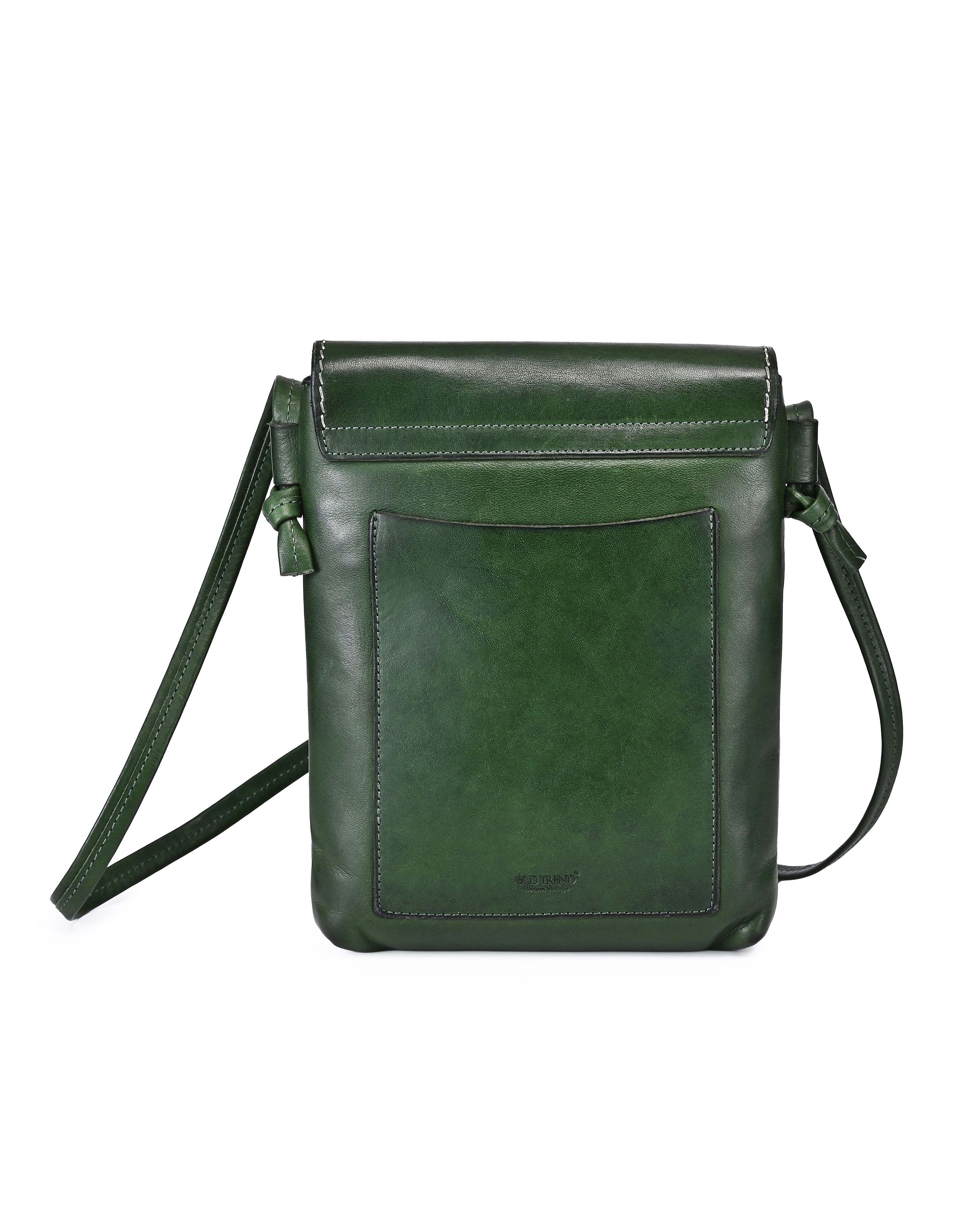 Ixia Genuine Leather Minimal Everyday Crossbody, Alternate, color, Green