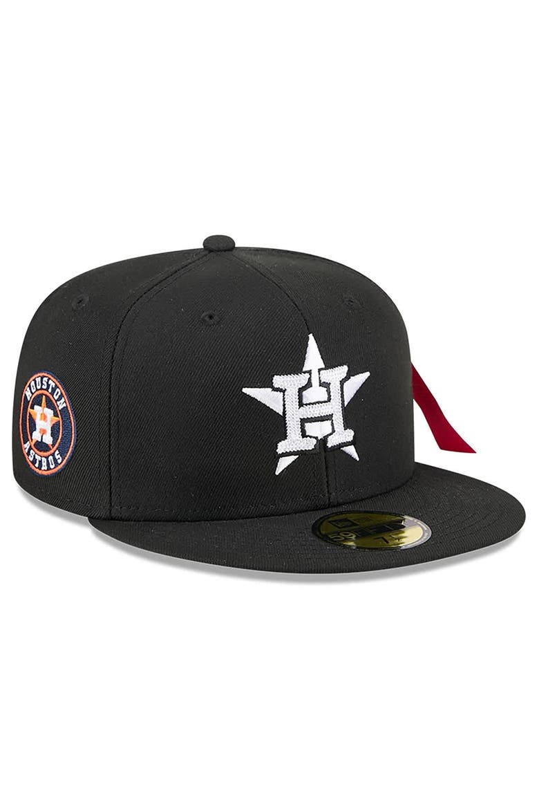 Men's New Era x Alpha Industries  Black Houston Astros 59FIFTY Fitted Hat, Main, color, Black