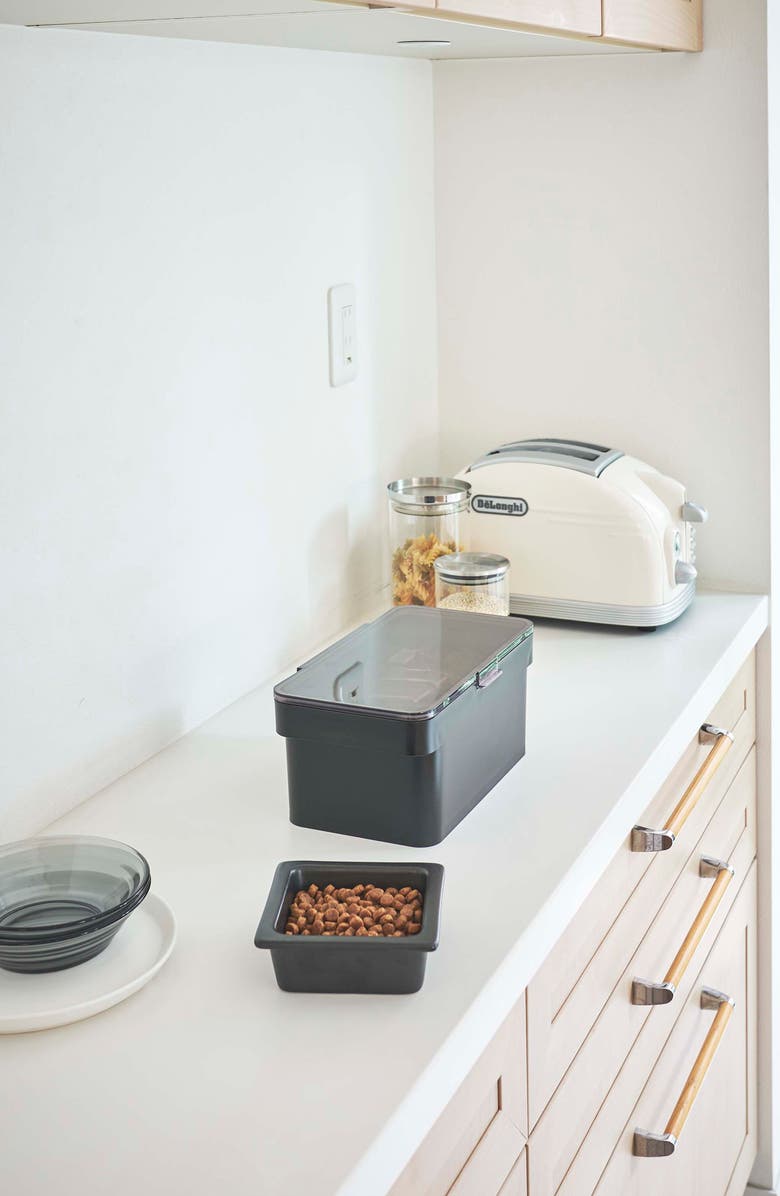 Yamazaki Small Airtight Pet Food Storage Container, Alternate, color, Black