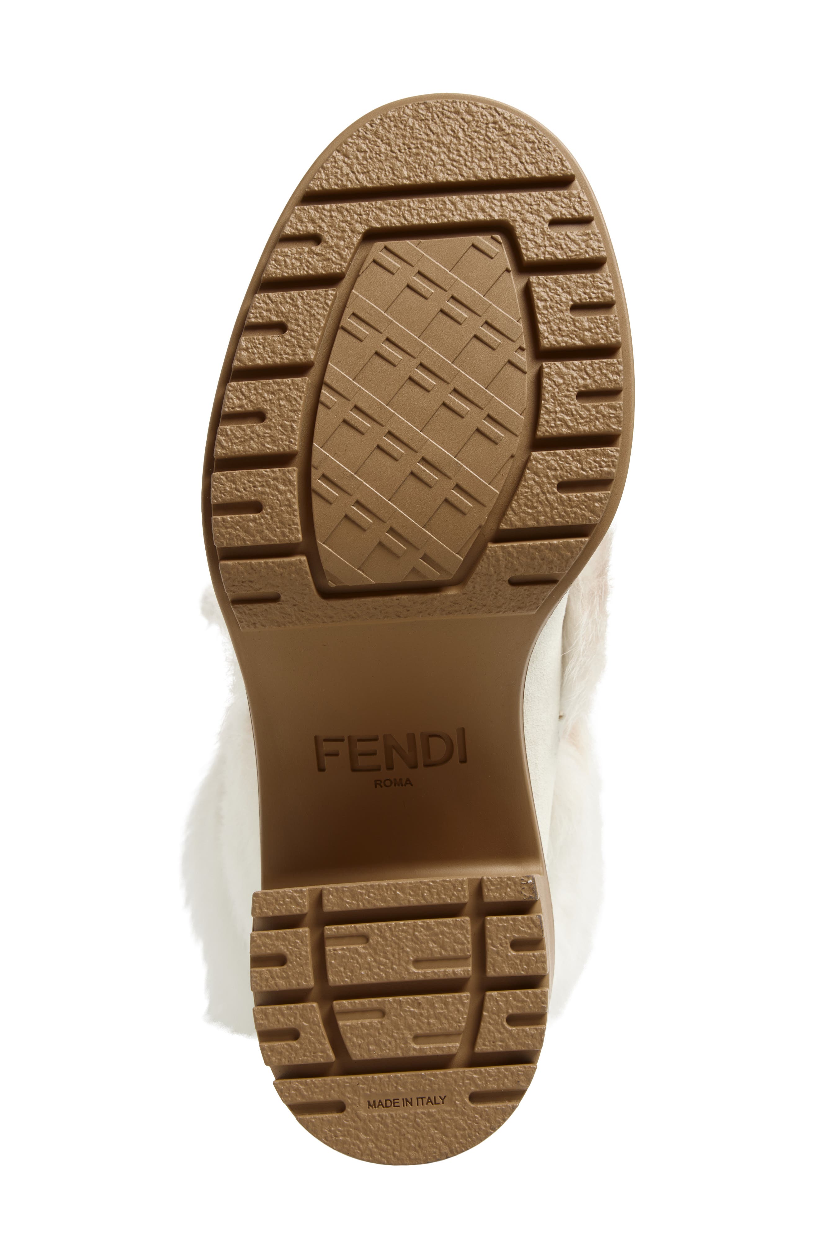 Fendi Après Chic Leather & Genuine Shearling Boot, Alternate, color, F1tp6 Fawnlight/Creme Miel