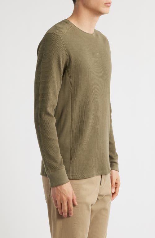 Vince Thermal Long Sleeve T-shirt In Green