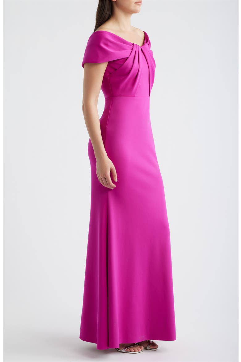Pleated Off the Shoulder Mermaid Gown, Alternate, color, ORCHID