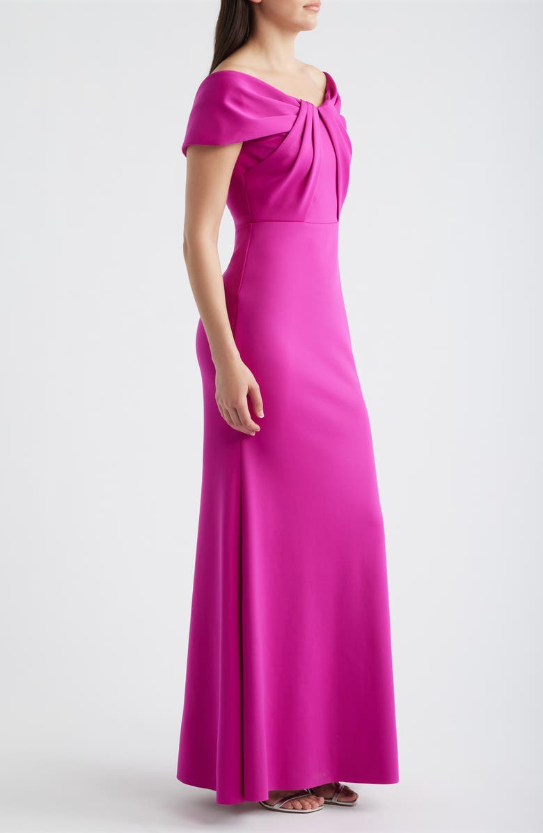 Eliza J Pleated Off the Shoulder Mermaid Gown, Alternate, color, 