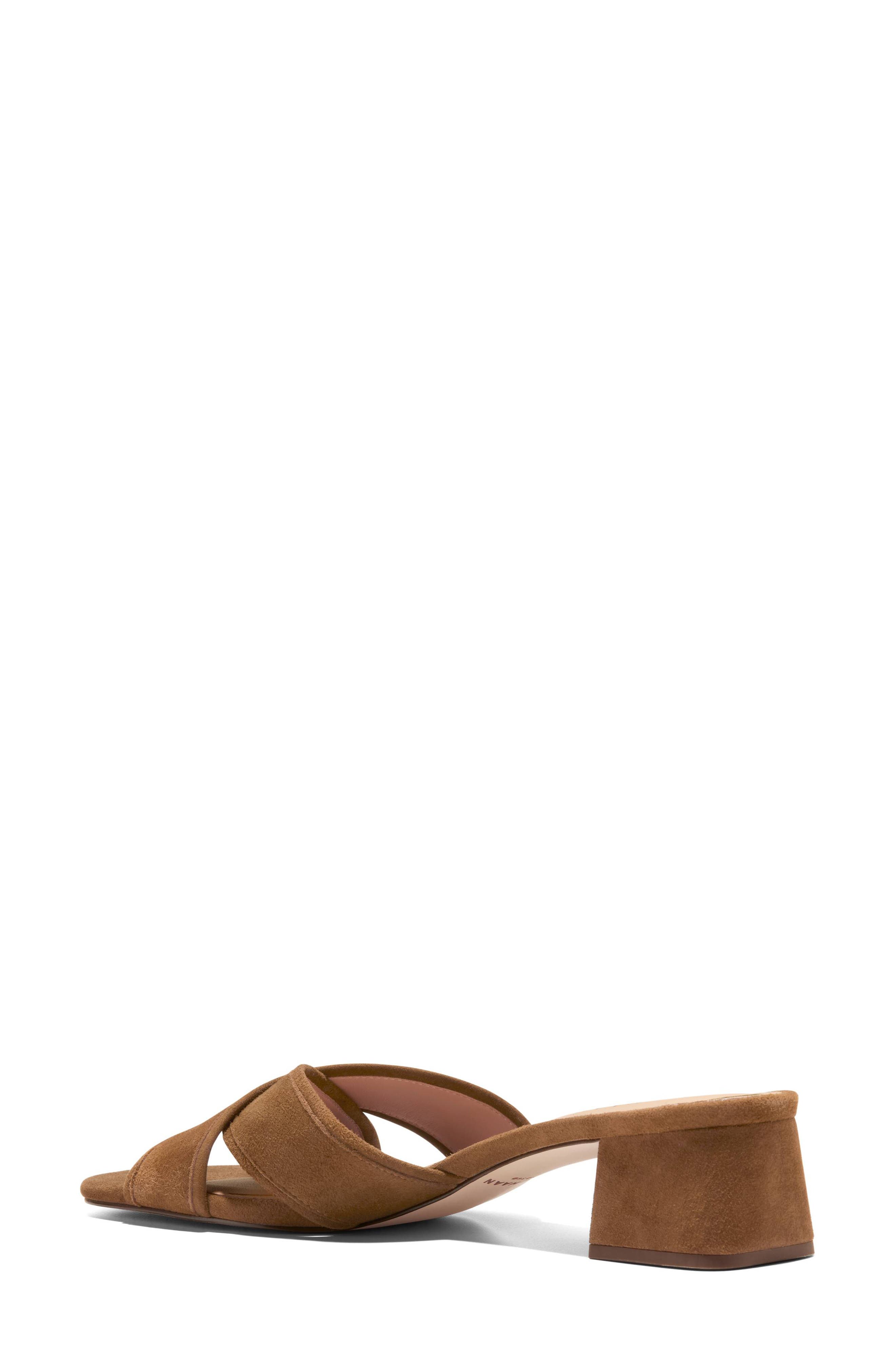 Landon Block Heel Sandal, Alternate, color, SPICED BROWN SUEDE