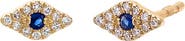 BY ADINA EDEN Itty Bitty Pave Evil Eye Diamond Stud Earring 14K