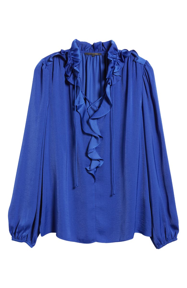 KOBI HALPERIN Gabby Long Sleeve Hammered Satin Blouse, Alternate, color, 