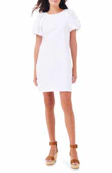 NIC+ZOE Puff Sleeve Cotton T-Shirt Dress
