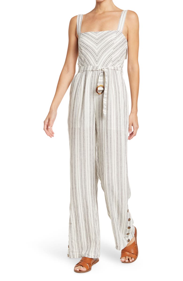 VELVET HEART Savannah Bare Stripe Sleeveless Jumpsuit, Main, color,
