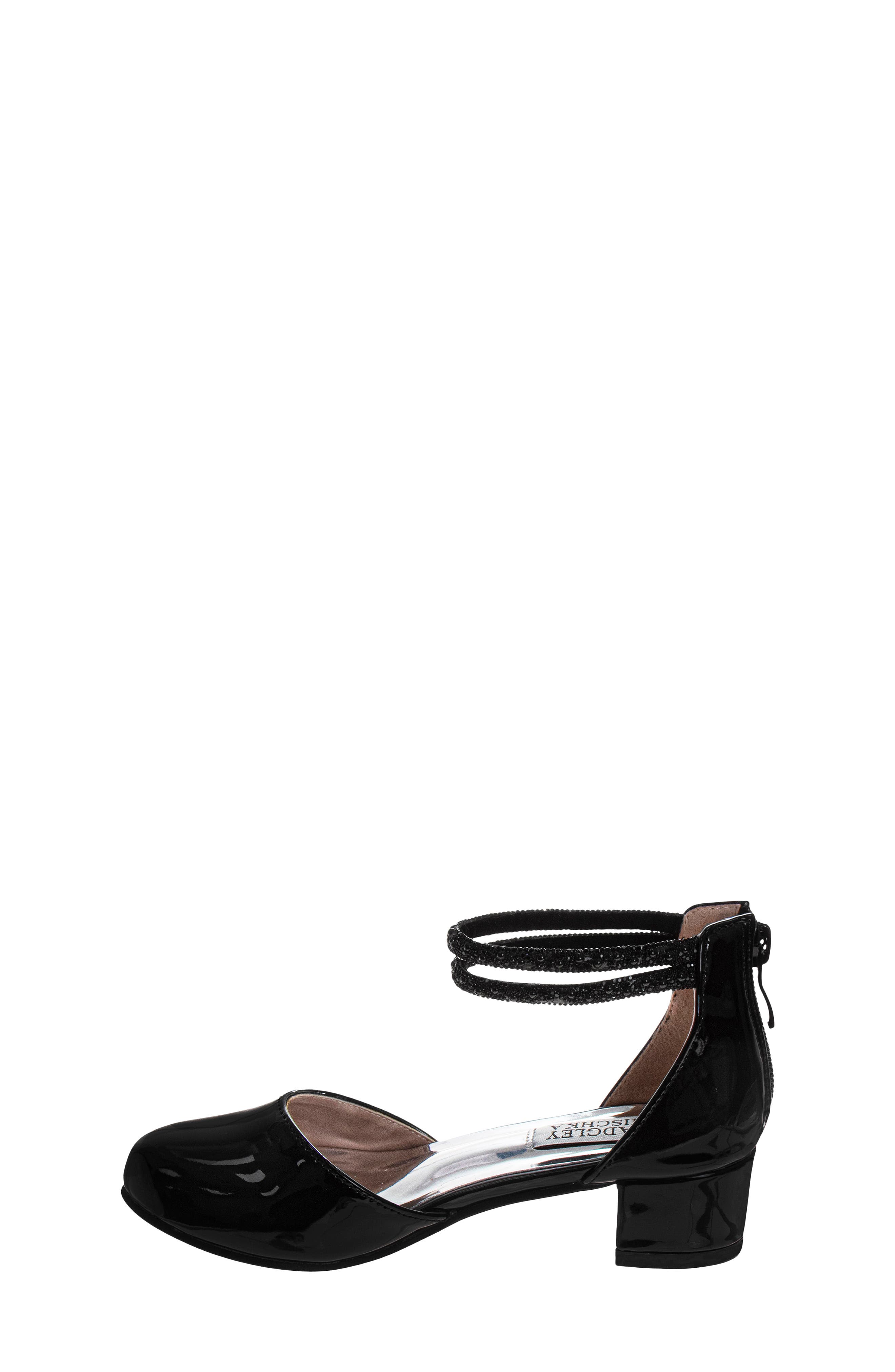 Kids' Faux Leather Pump, Alternate, color, BLACK PATENT