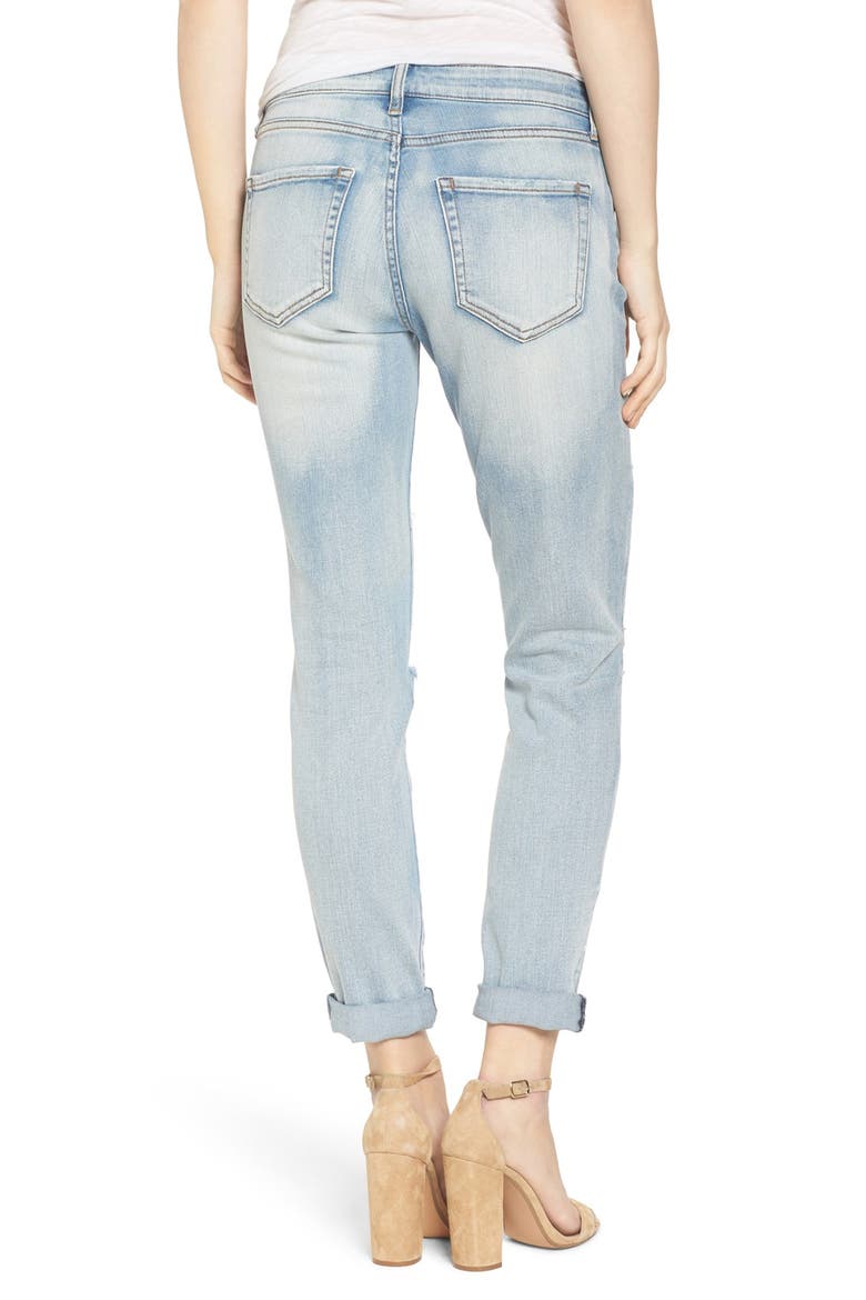 Ripped Skinny Boyfriend Jeans, Alternate, color, MISSION BAY