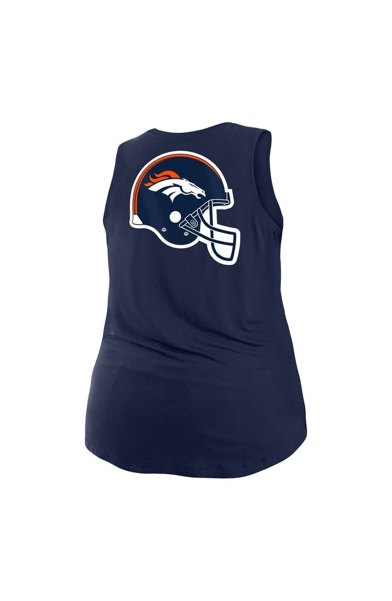 New Era Women's New Era Navy Denver Broncos Plus Size Tank Top, Alternate, color, 