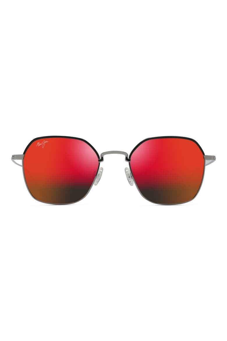 Moon Doggy 52mm Polarized Square Sunglasses, Main, color, GUNMETAL
