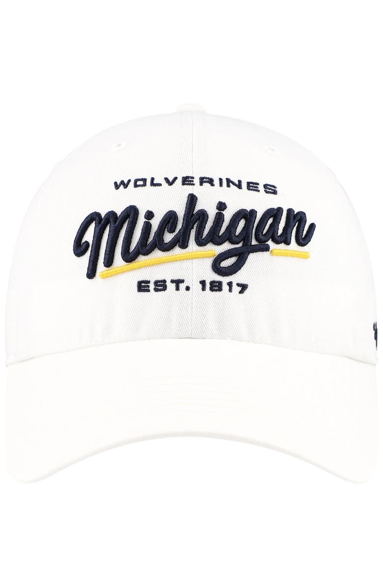'47 Women's '47 White Michigan Wolverines Sidney Clean Up Adjustable Hat, Alternate, color, 