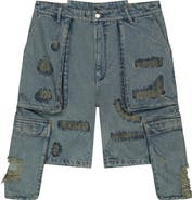 SAINT PERRY Jazzy Ripped Denim Short