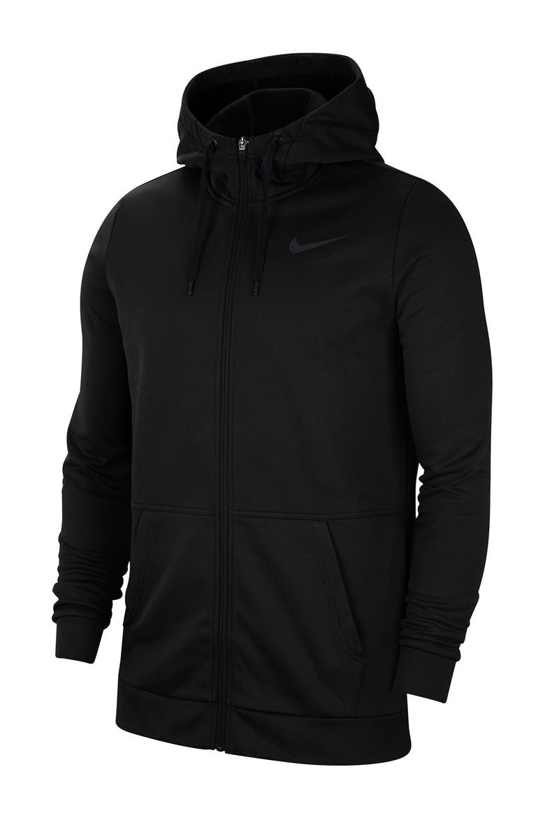 Therma Full Zip Hooded Jacket, Main, color, BLACK/D GREY