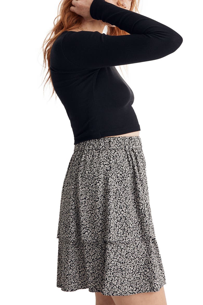 Fine Ribbed Supercrop Crewneck Long Sleeve T-Shirt, Alternate, color, TRUE BLACK