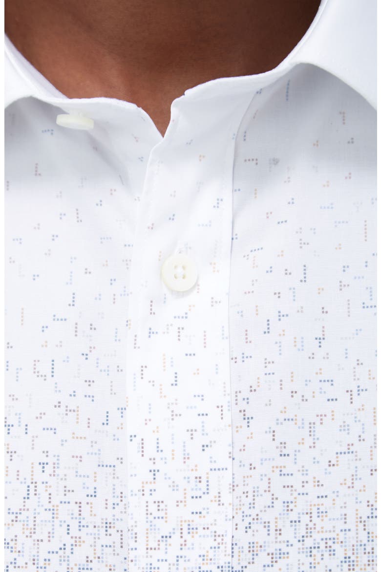 Julian Shaped Fit Stretch Print Button-Up Shirt, Alternate, color, DESERT