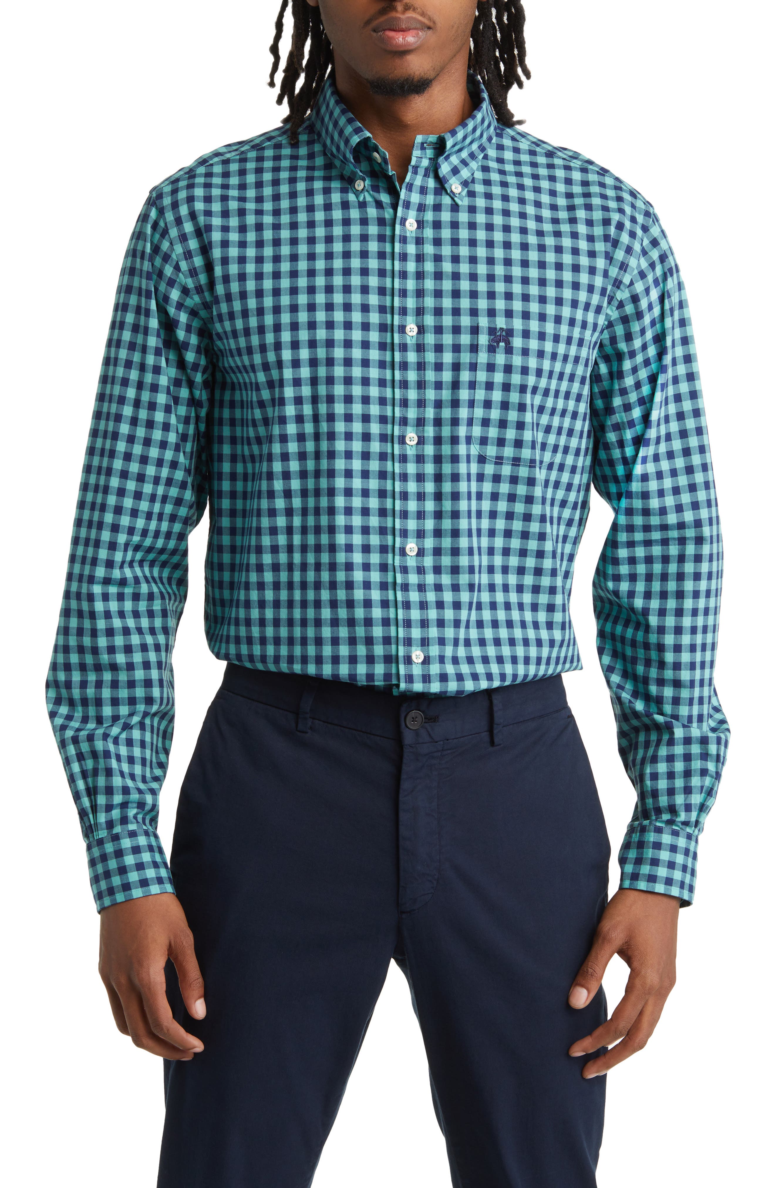 Brooks Brothers Gingham Check Button-Down Shirt