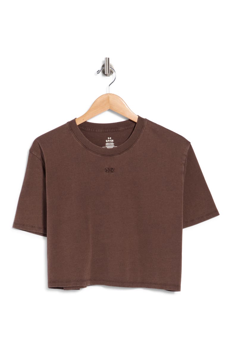 Washed Cropped Graphic T-Shirt, Main, color, KONA BROWN