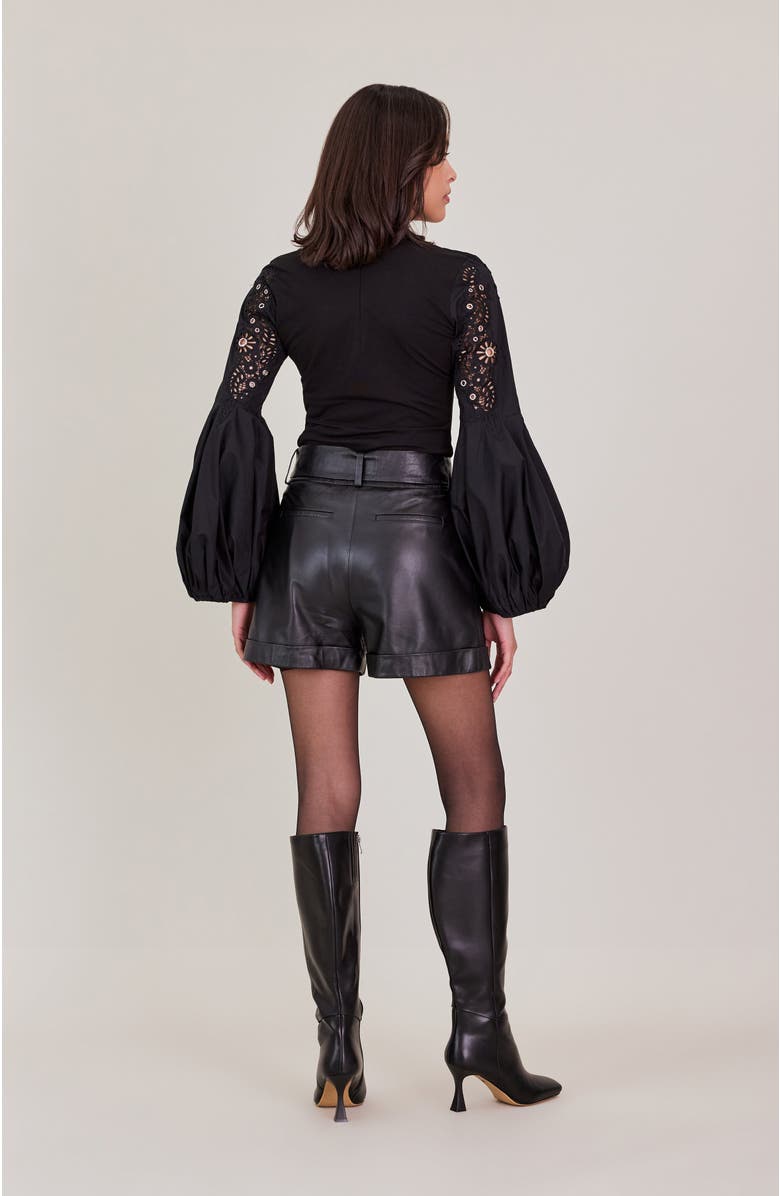 Anne Fontaine Lenna Top, Alternate, color, Black