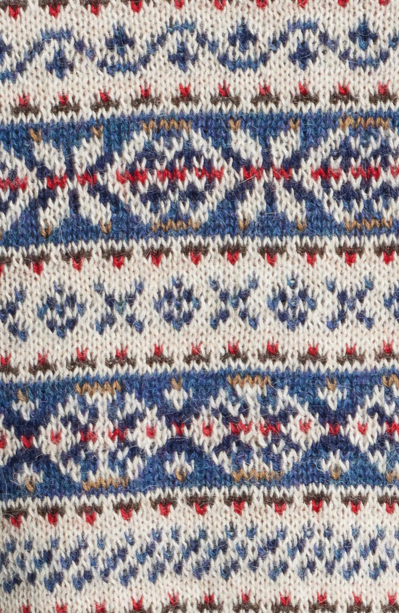 Corridor Fair Isle Alpaca Blend Crewneck Sweater, Alternate, color, Natural