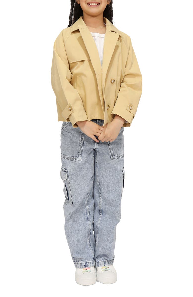 Belle & Bloom Matilda Cropped Trench Coat, Main, color, Khaki