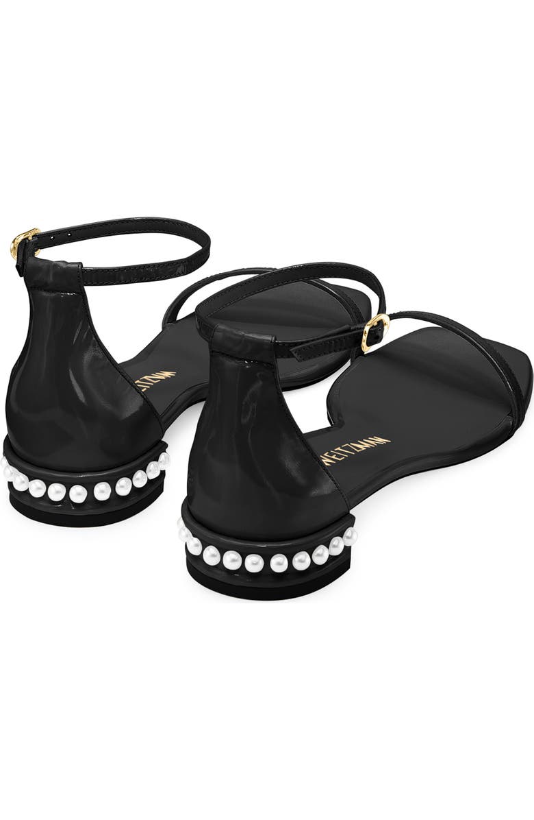 Stuart Weitzman Nudistcurve Imitation Pearl Flat Sandal, Alternate, color,