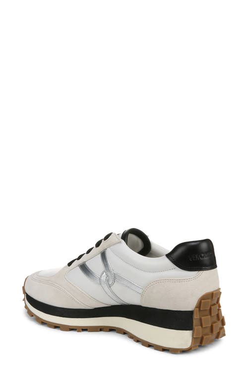 Shop Veronica Beard Valentina Slip-on Sneaker In White/silver/black