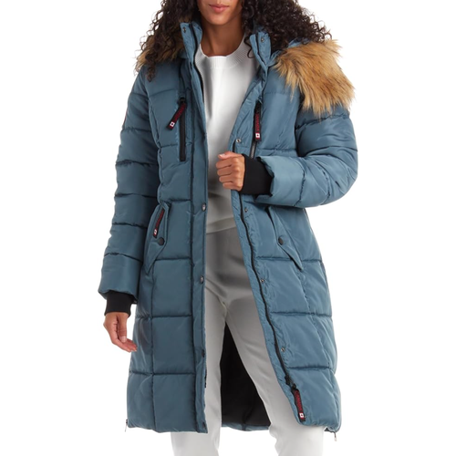 Canada Weather Gear Heavyweight Long Parka Jacket In Blue