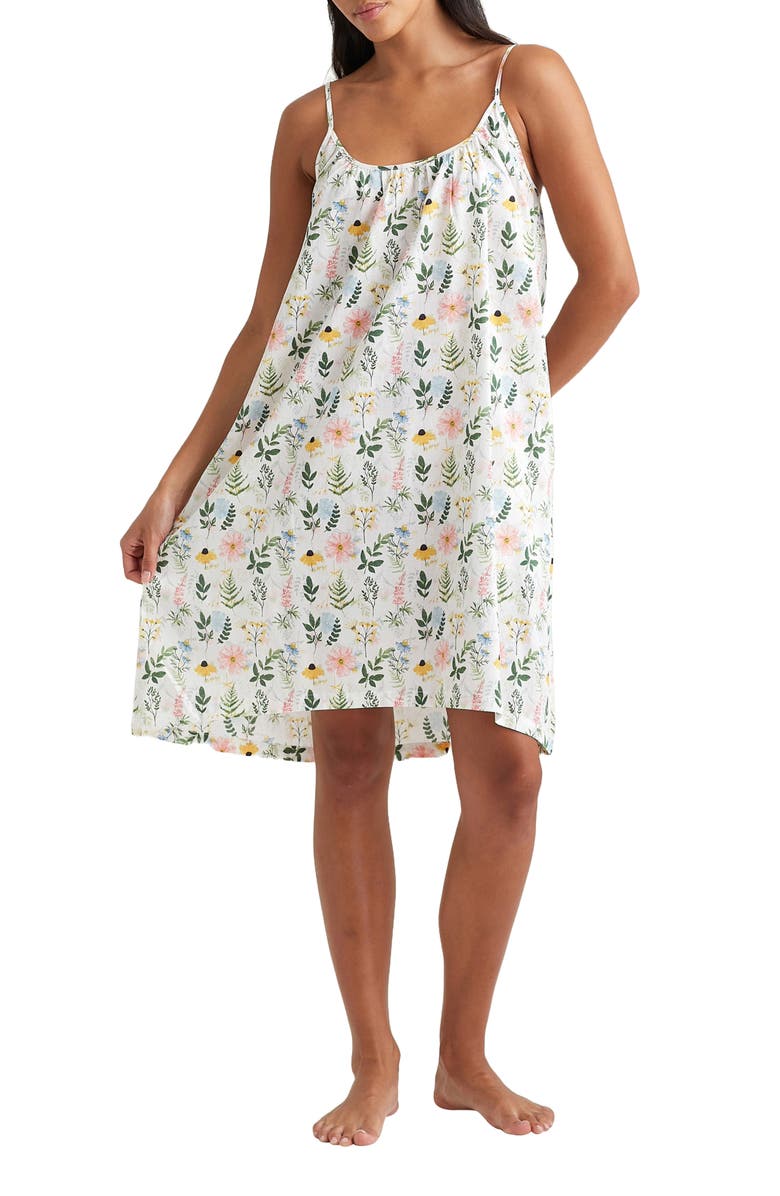 Papinelle Delphine Strappy Cotton Sateen Nightgown, Alternate, color, 