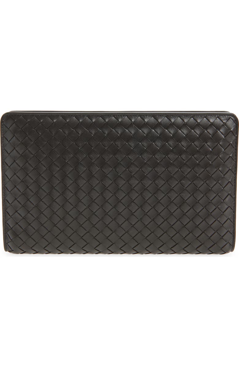 Bottega Veneta Agenda Intrecciato Leather Frame Clutch, Main, color, 2095 Espresso-Brass V