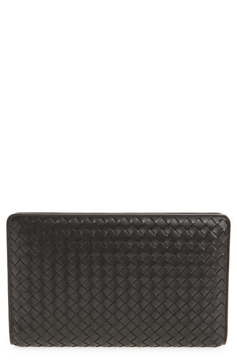 Agenda Intrecciato Leather Frame Clutch