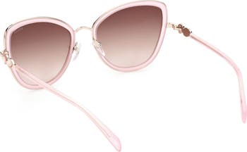 57mm Gradient Lens Cat Eye Sunglasses