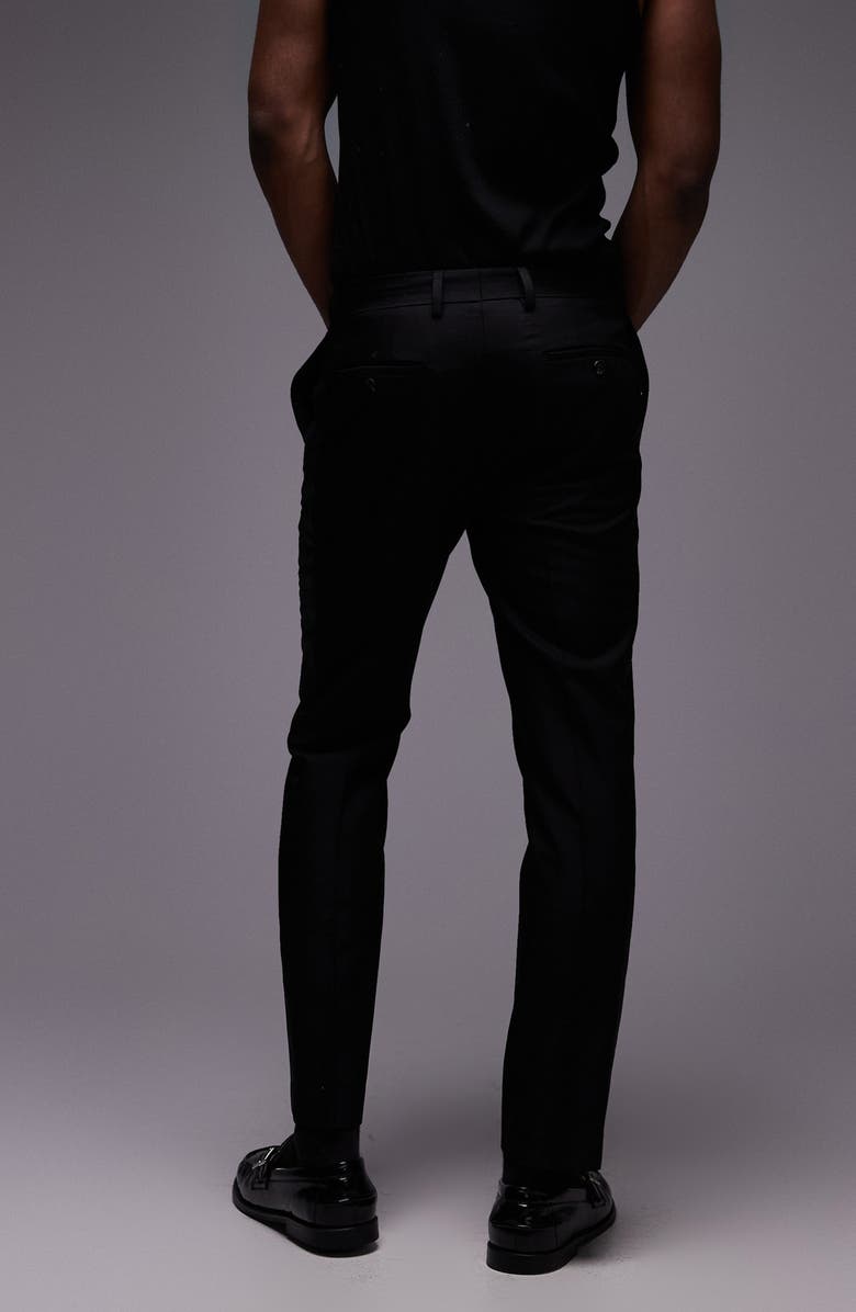 Topman Skinny Fit Textured Dress Pants, Alternate, color,
