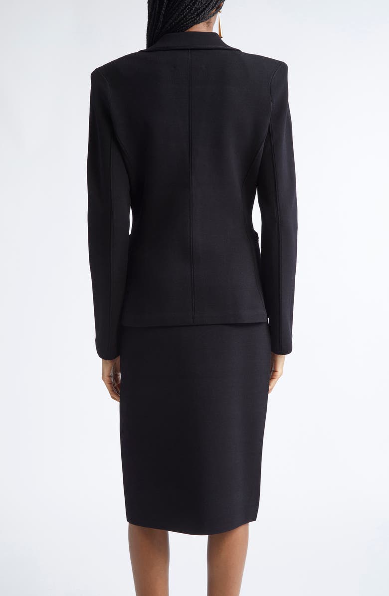 ST. JOHN Erin Santa Roma Knit Jacket, Alternate, color, Black