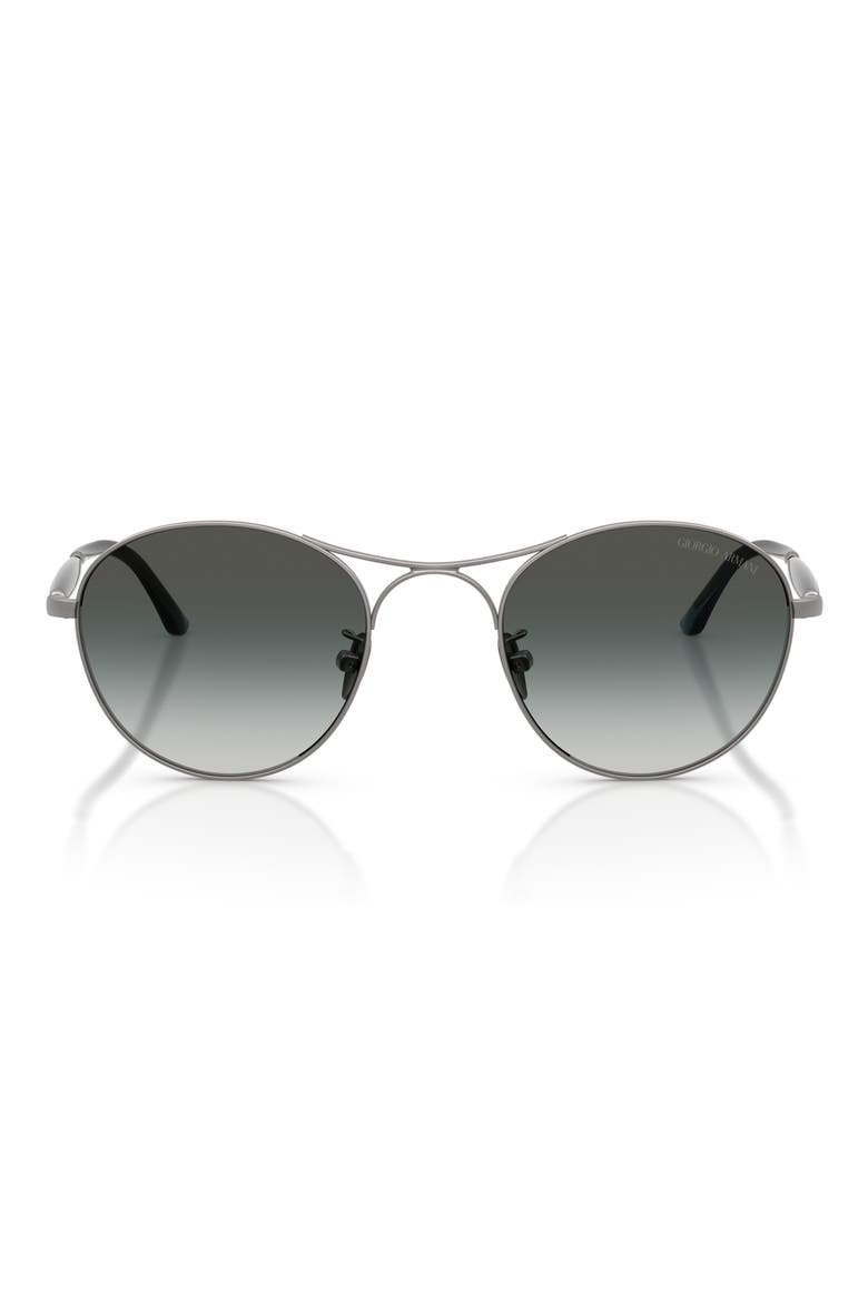 50mm Round Sunglasses, Main, color, MATTE GUNMETAL / GREY GREEN