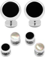Cufflinks, Inc. Ox and Bull Trading Co. Onyx Cuff Links & Shirt Stud Set