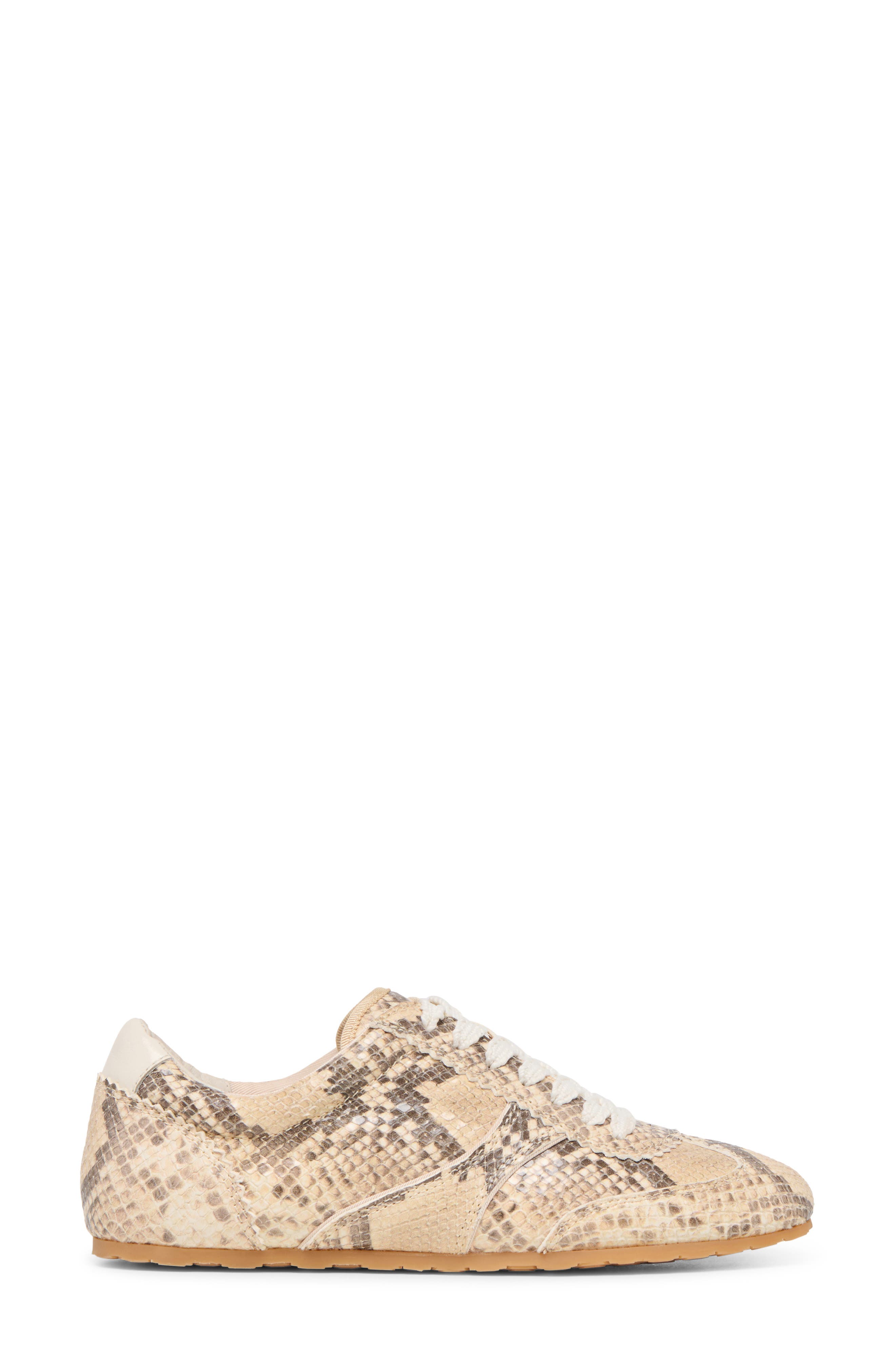 Dolce Vita Dorie Sneaker, Alternate, color, Natural Snake Embossed Leather