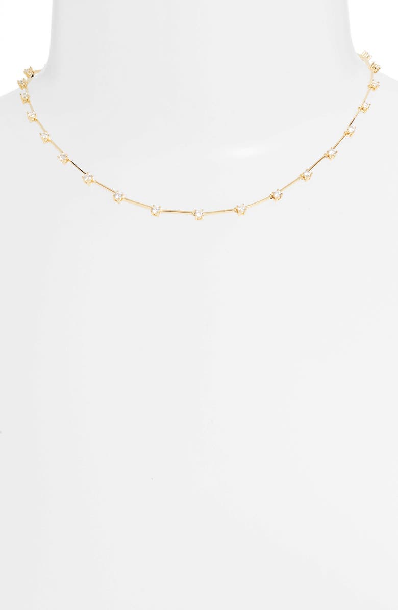 Nordstrom Cubic Zirconia Collar Necklace, Alternate, color,