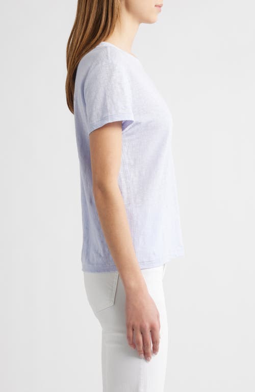 Shop Frame Organic Linen Baby Tee In Light Chambray
