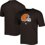 New Era Men's New Era Brown Cleveland Browns Combine Authentic Ball Logo T-Shirt