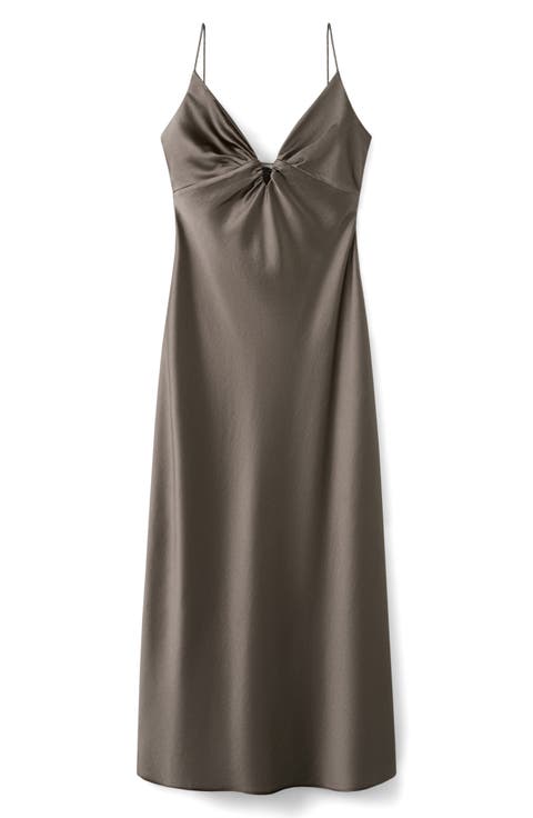 Victory Hammered Satin Slipdress