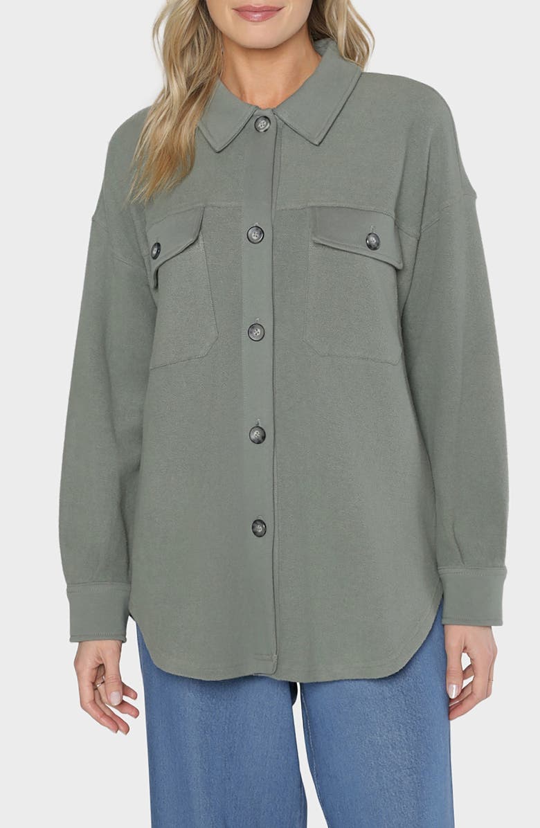 matty m. Mercer Knit Shacket, Main, color, Sage