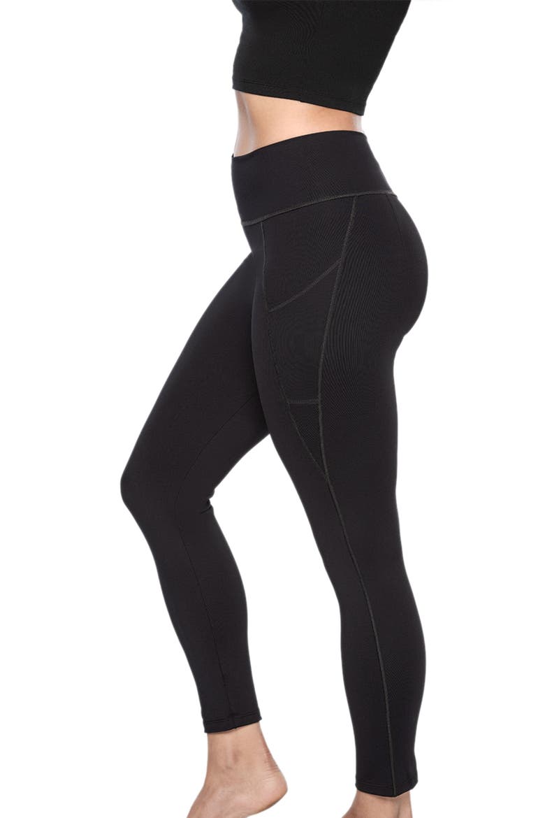High Waist Postpartum Butt Lifting Compression Leggings, Alternate, color, BLACK