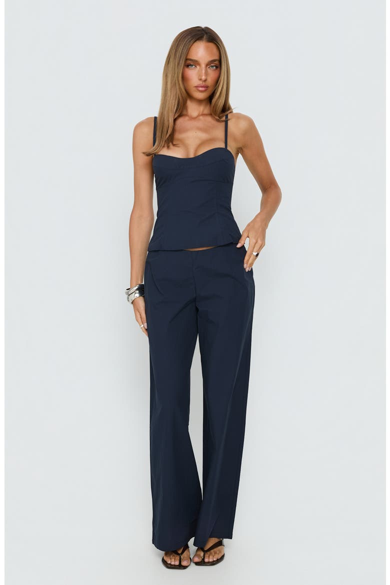 Kierstyn Cotton Camisole & Pants Set, Alternate, color, NAVY