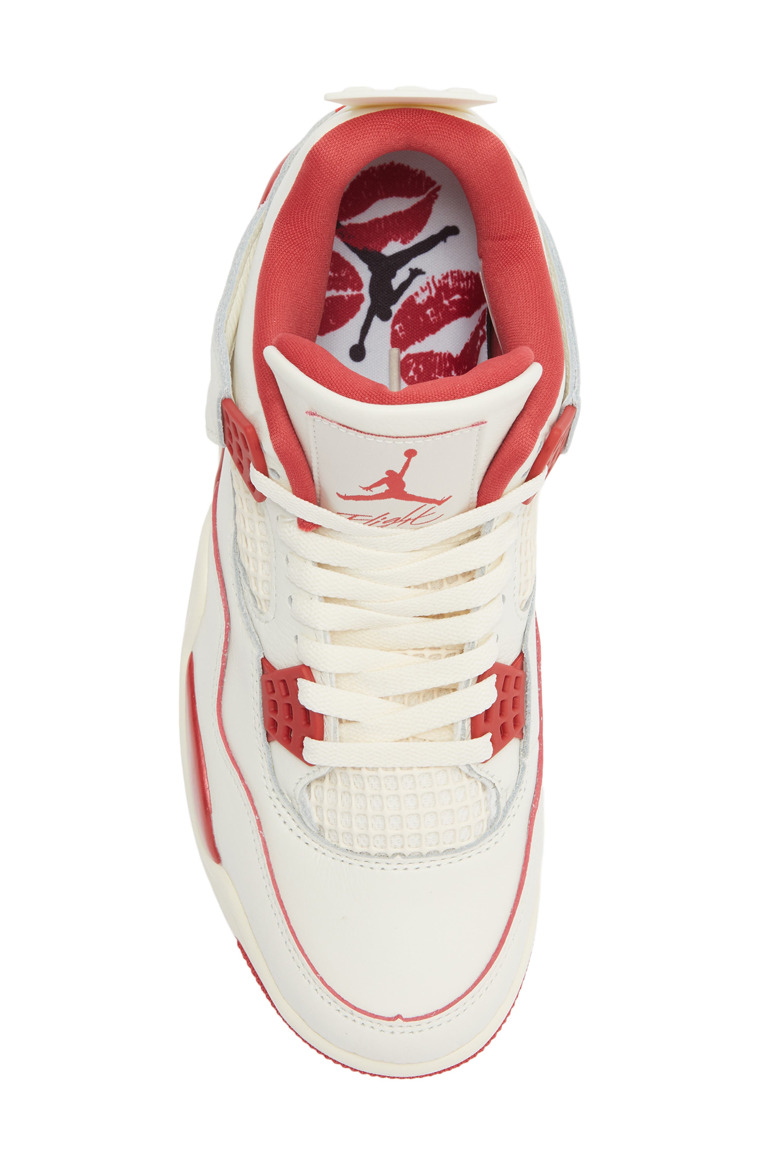 Jordan Air Jordan 4 Retro Basketball Sneaker, Alternate, color, Pale Ivory/ Sierra Red/ Red