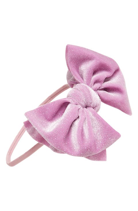 Velvet Fab Skinny Bow Headband (Baby)