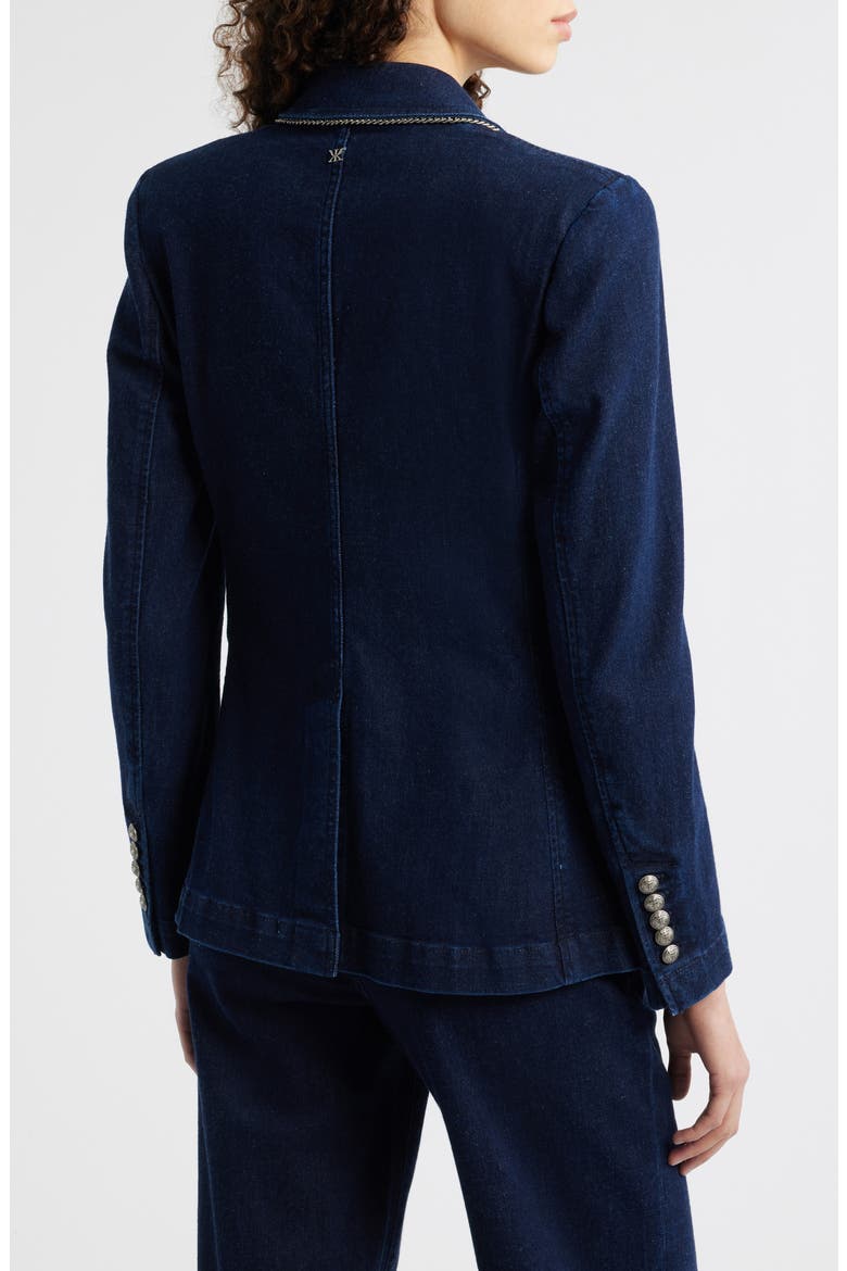 Cera Double Breasted Denim Jacket, Alternate, color, INDIGO