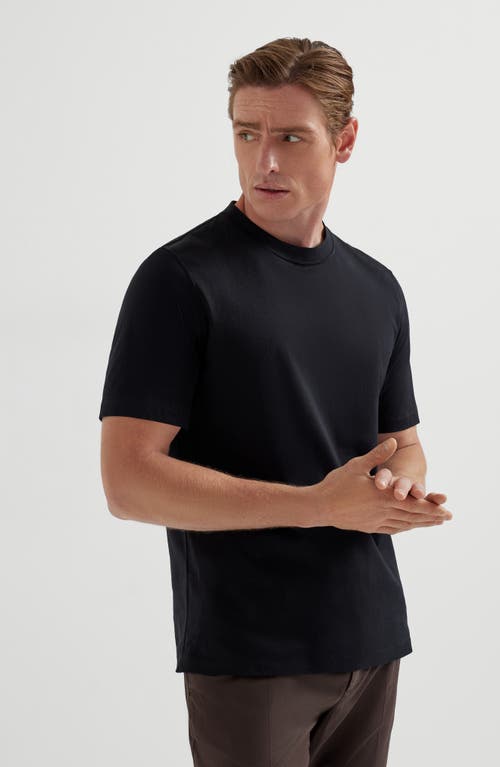 Brunello Cucinelli Double Layer Crewneck T-shirt Featuring Elegant Piping